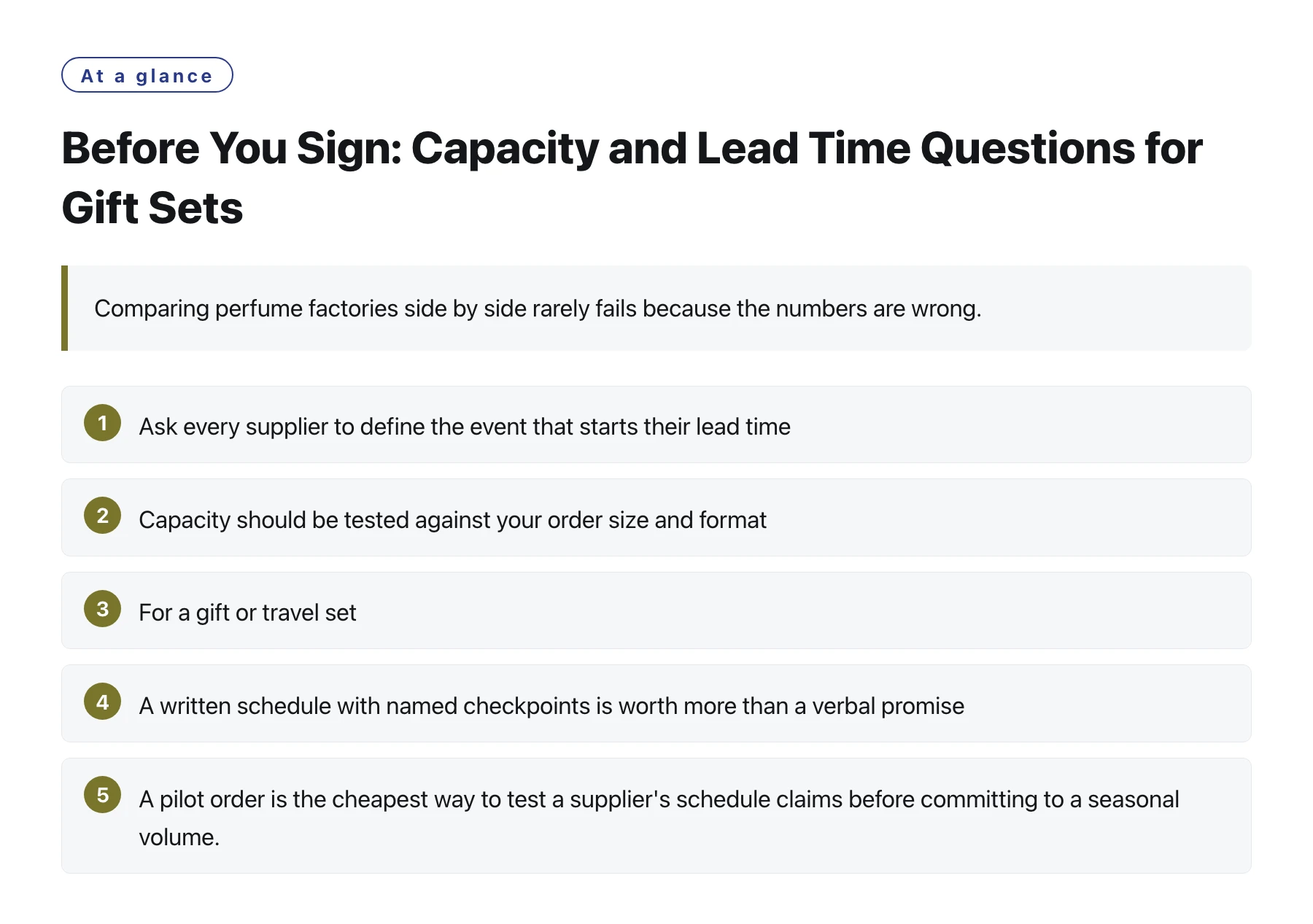 Before You Sign: Capacity and Lead Time Questions for Gift Sets——全文要点速览